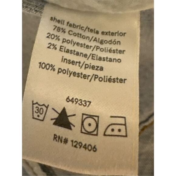 Venus Women's Frayed Button Front Mixed Media Tweed Denim Jacket Blue Size 6 - Picture 6 of 7